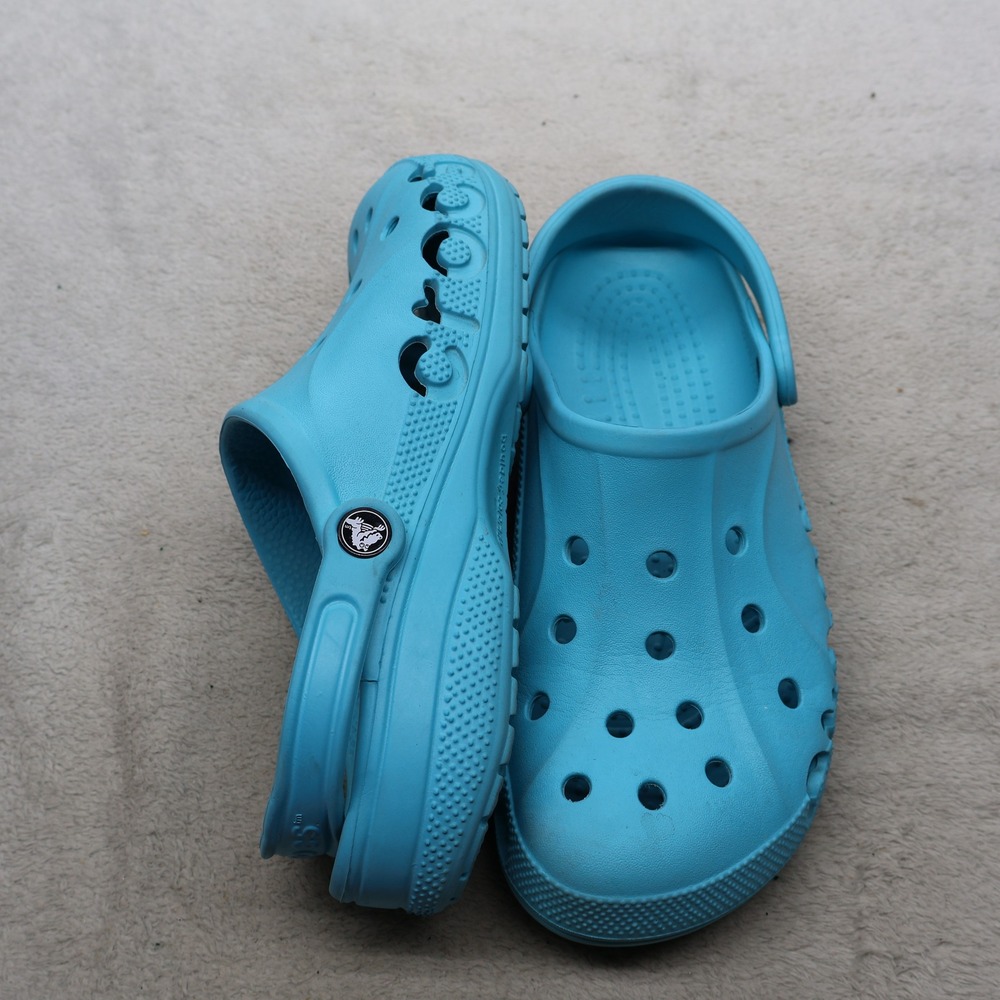 Crocs Unisex M10 W12 Baya Clogs Blue Lightweight Comfort Casual Slip On Summer